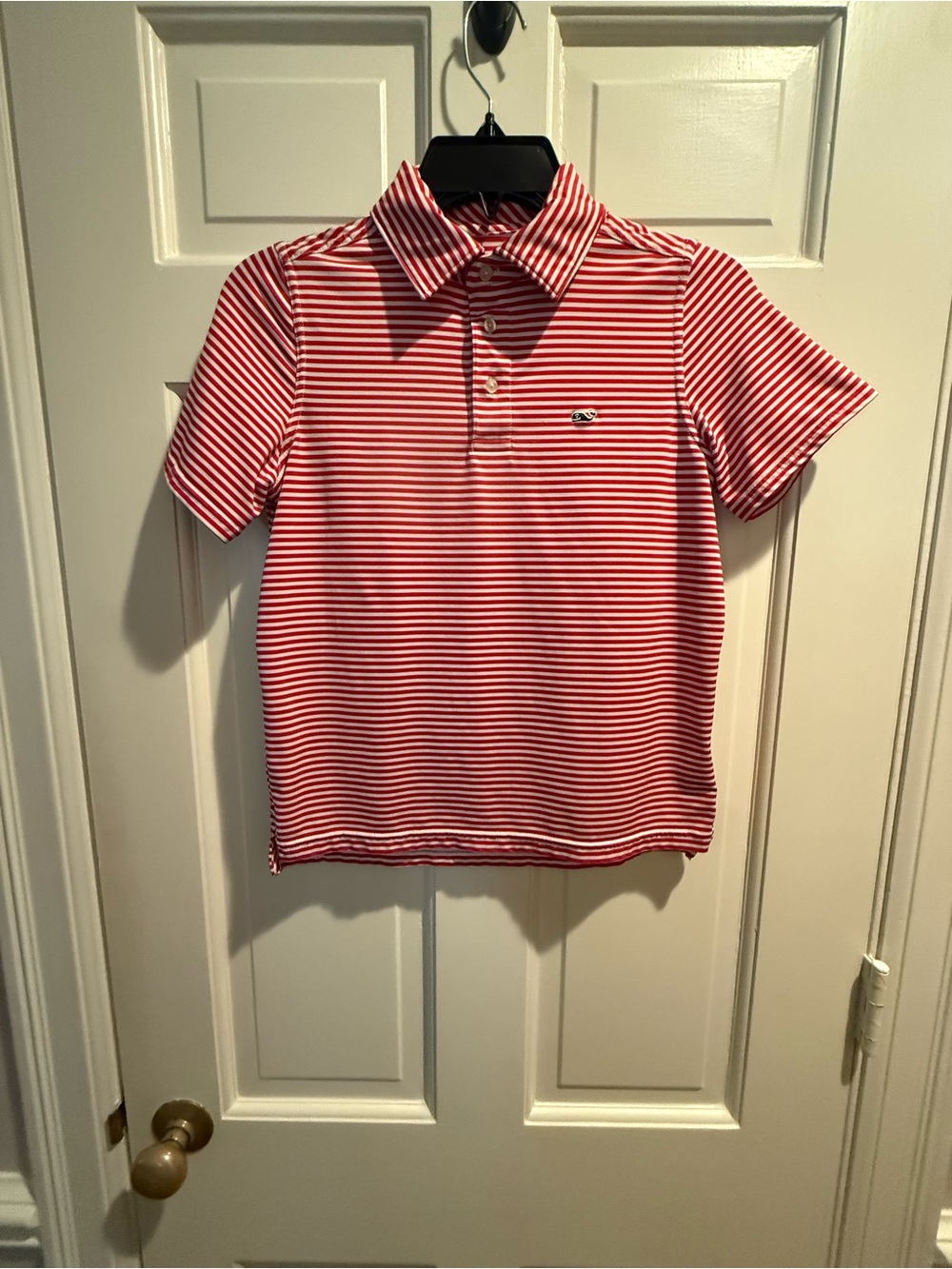 Vineyard Vines Red & White Striped Polo for big boys